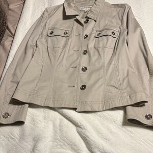 Coldwater Creek Light Tan Utility Jacket